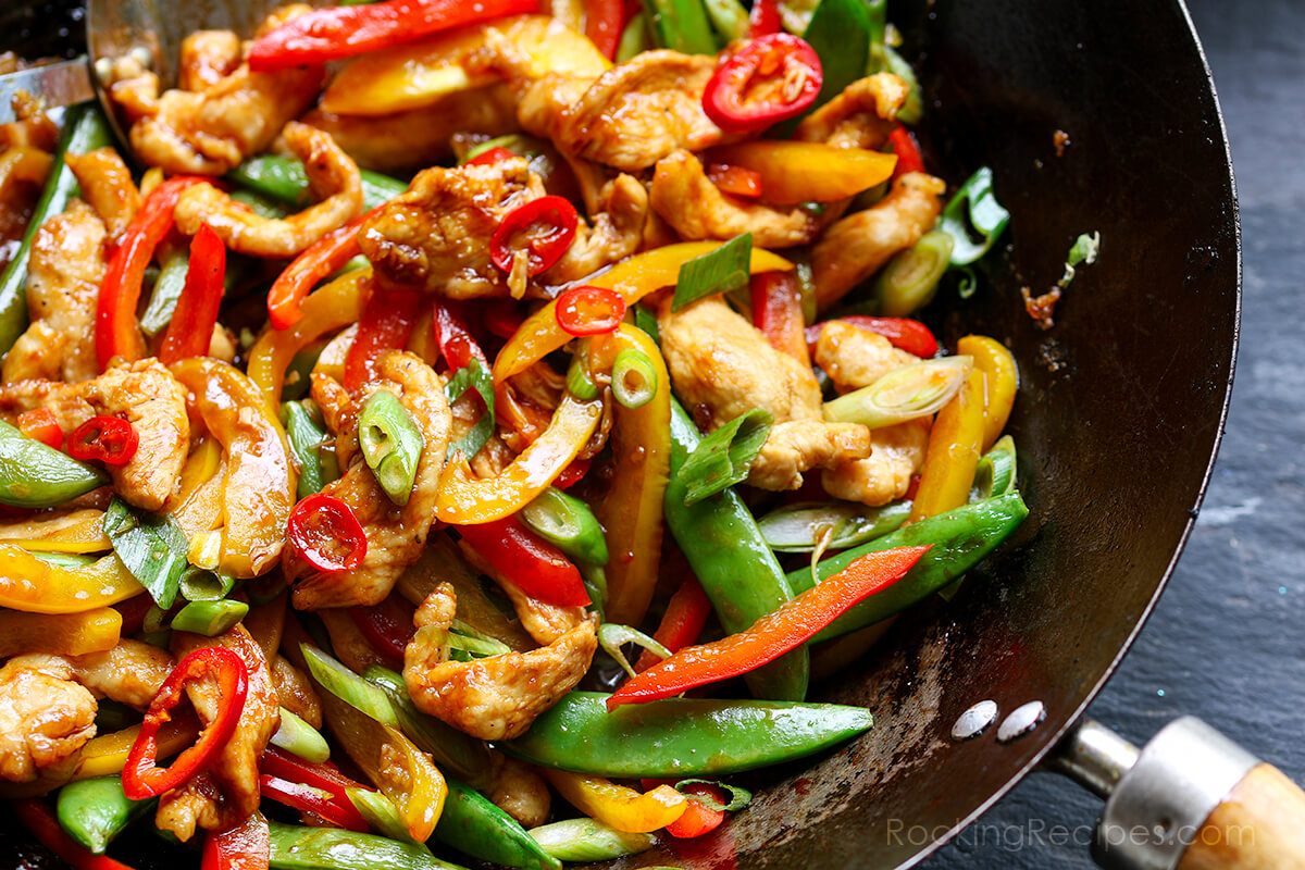 Asian Style Stir Fry Chicken With Vegetables